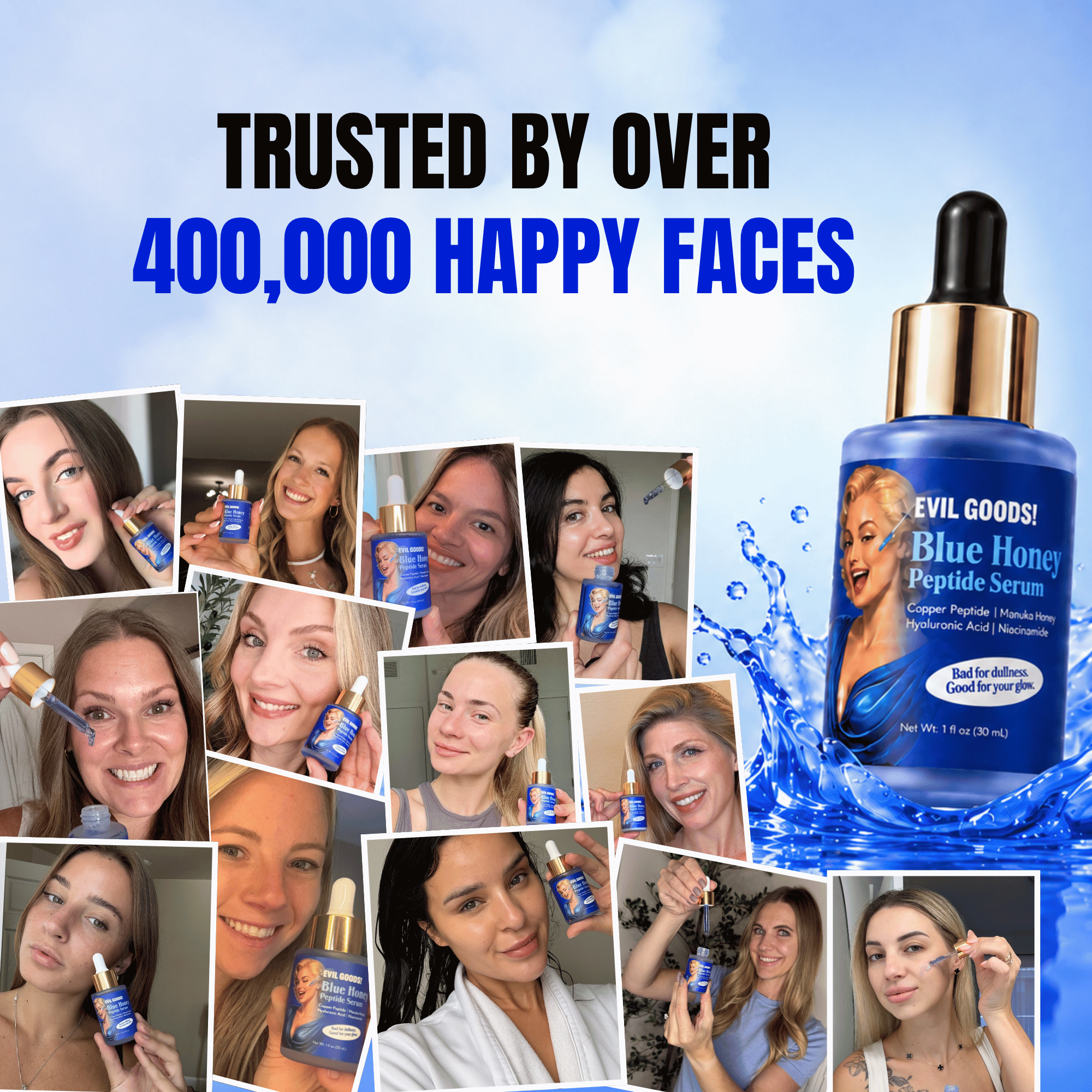 Copper Peptide Blue Honey Serum Face Serum Evil Goods