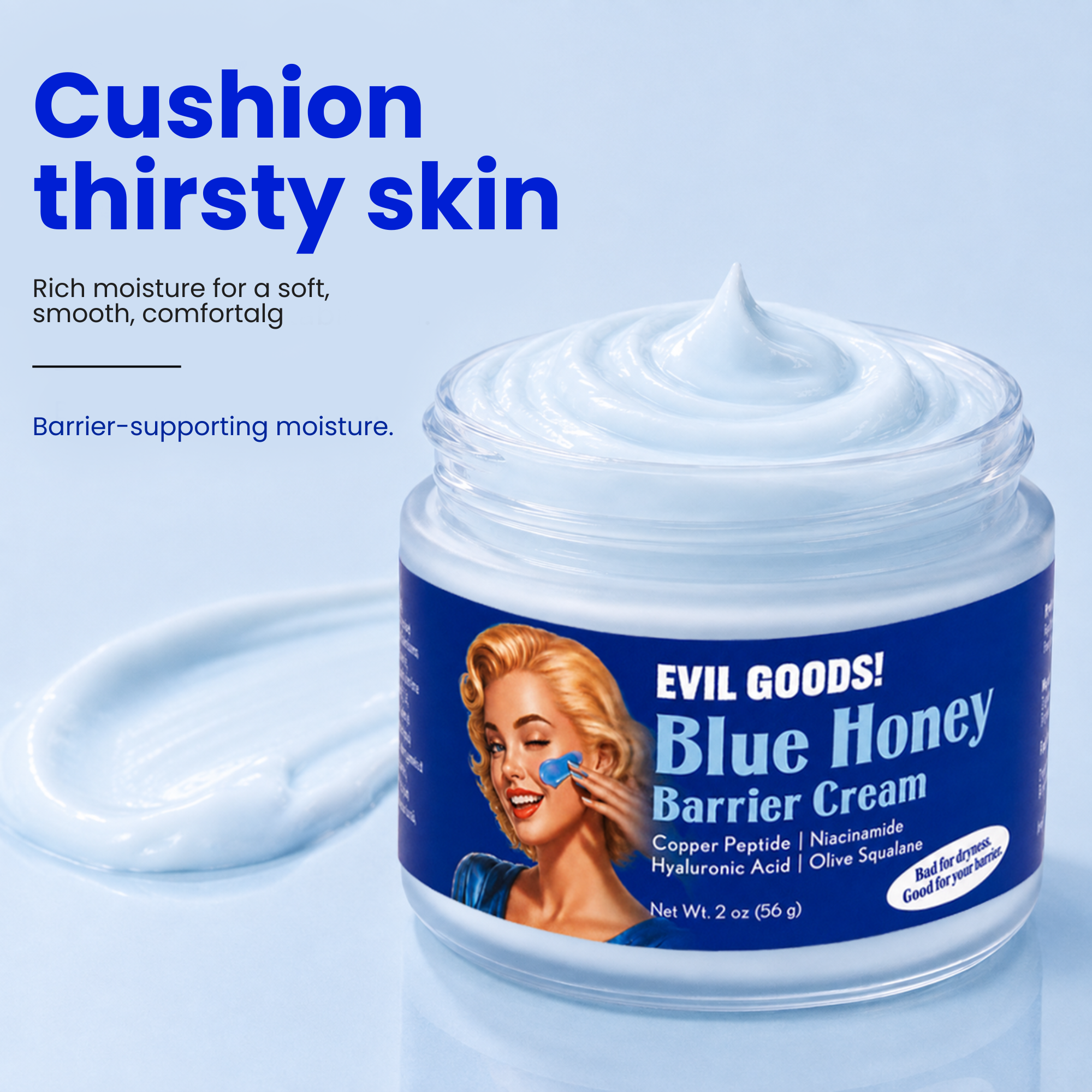 Copper Peptide Blue Honey Cream Face Cream Evil Goods