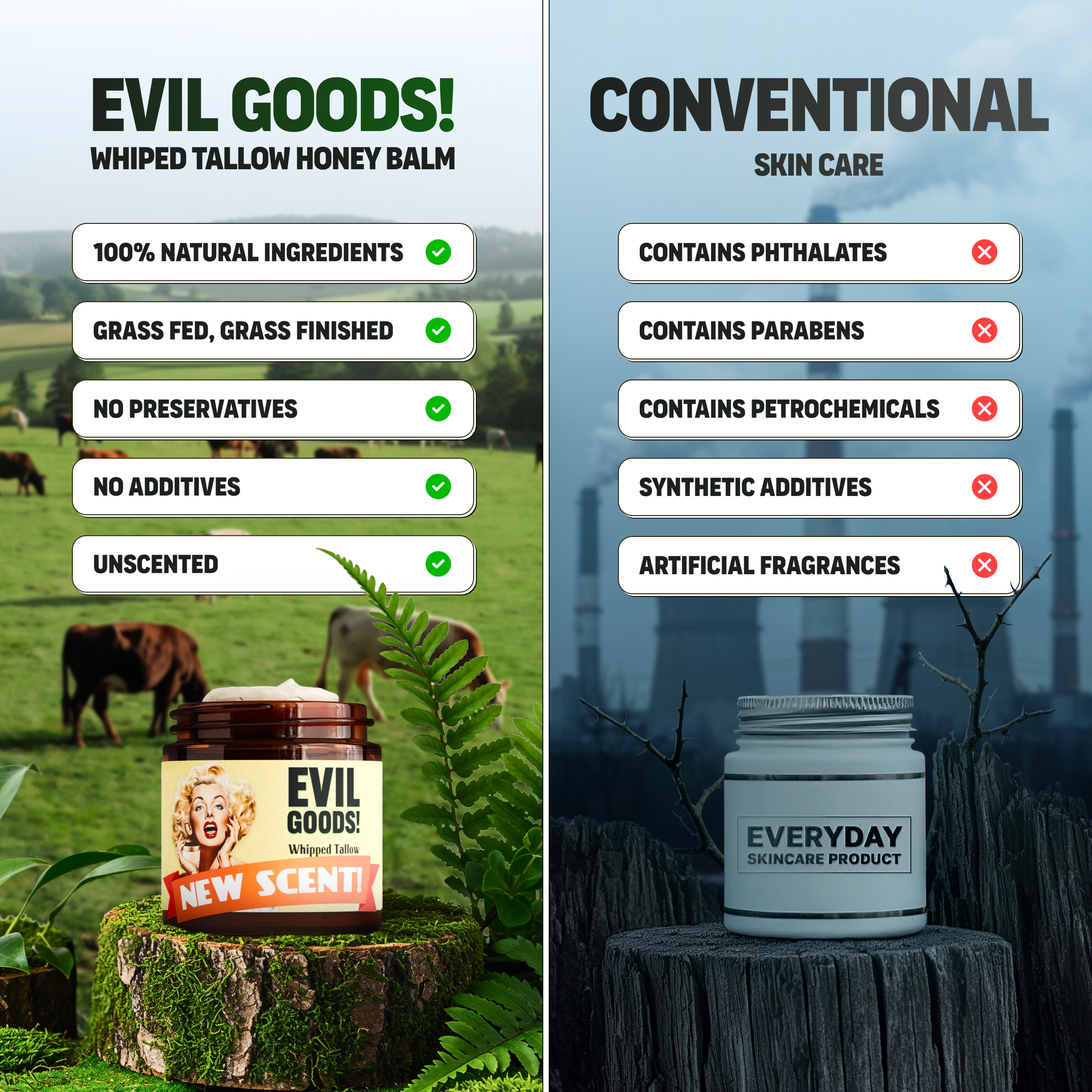 Whipped Tallow & Manuka Honey Moisturizer (V2) World’s Best Beef Tallow Balm