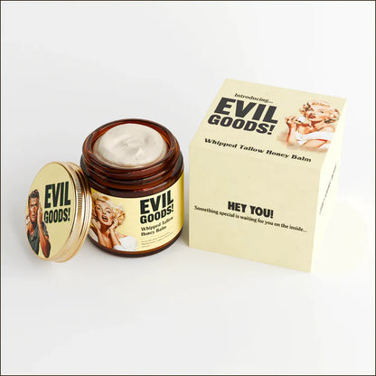 Evil Goods Whipped Tallow Honey Balm - Naturally Hydrates to Restore Balance and Prevent Aging EVIL GOODS! World's BEST Beef Tallow Balm