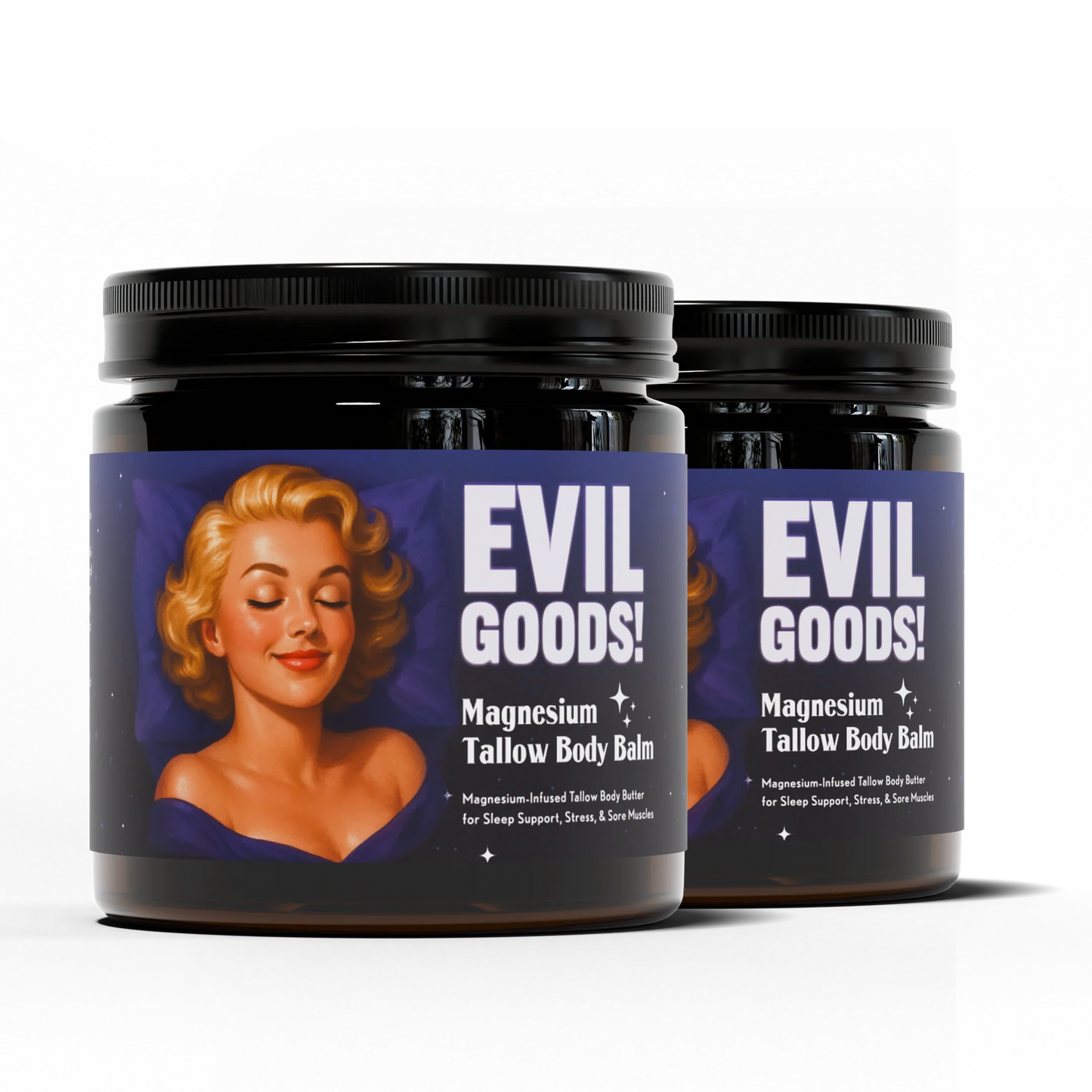 Magnesium Tallow Balm - 2-Pack Bundle EVIL GOODS! World's BEST Beef Tallow Balm
