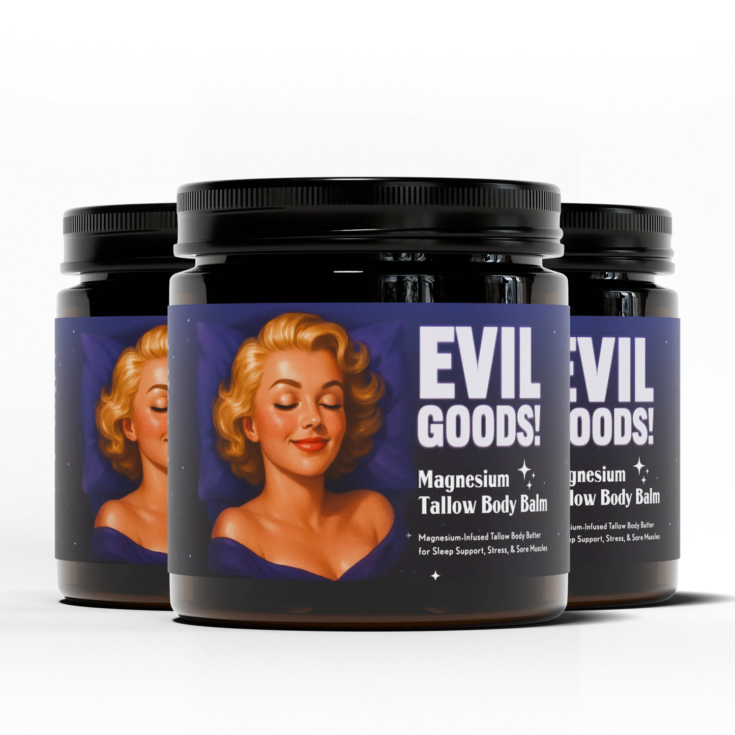 Magnesium Tallow Balm - 3-Pack Bundle EVIL GOODS! World's BEST Beef Tallow Balm