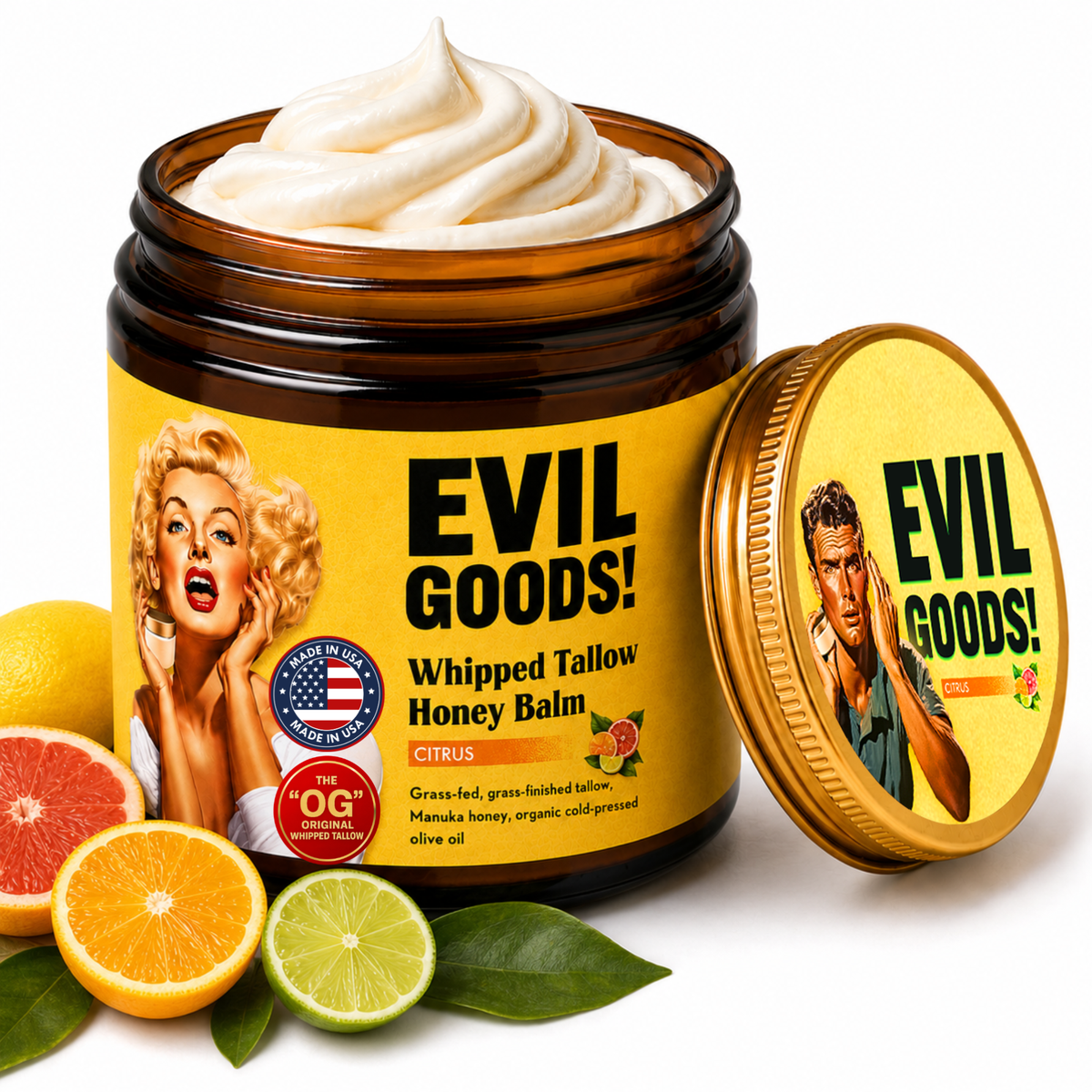Whipped Tallow & Manuka Honey Moisturizer Evil Goods Citrus