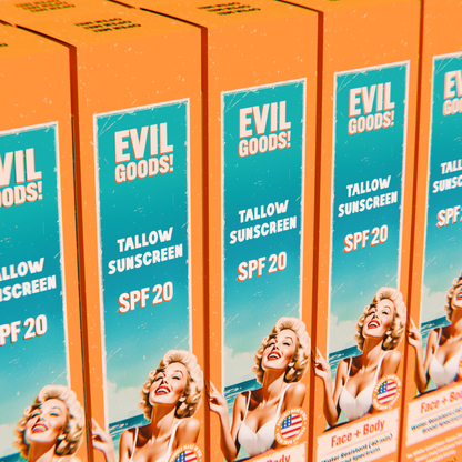 Tallow Sunscreen Cream EVIL GOODS! World's BEST Beef Tallow Balm