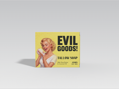 Tallow Soap Bar EVIL GOODS! World's BEST Beef Tallow Balm Unscented