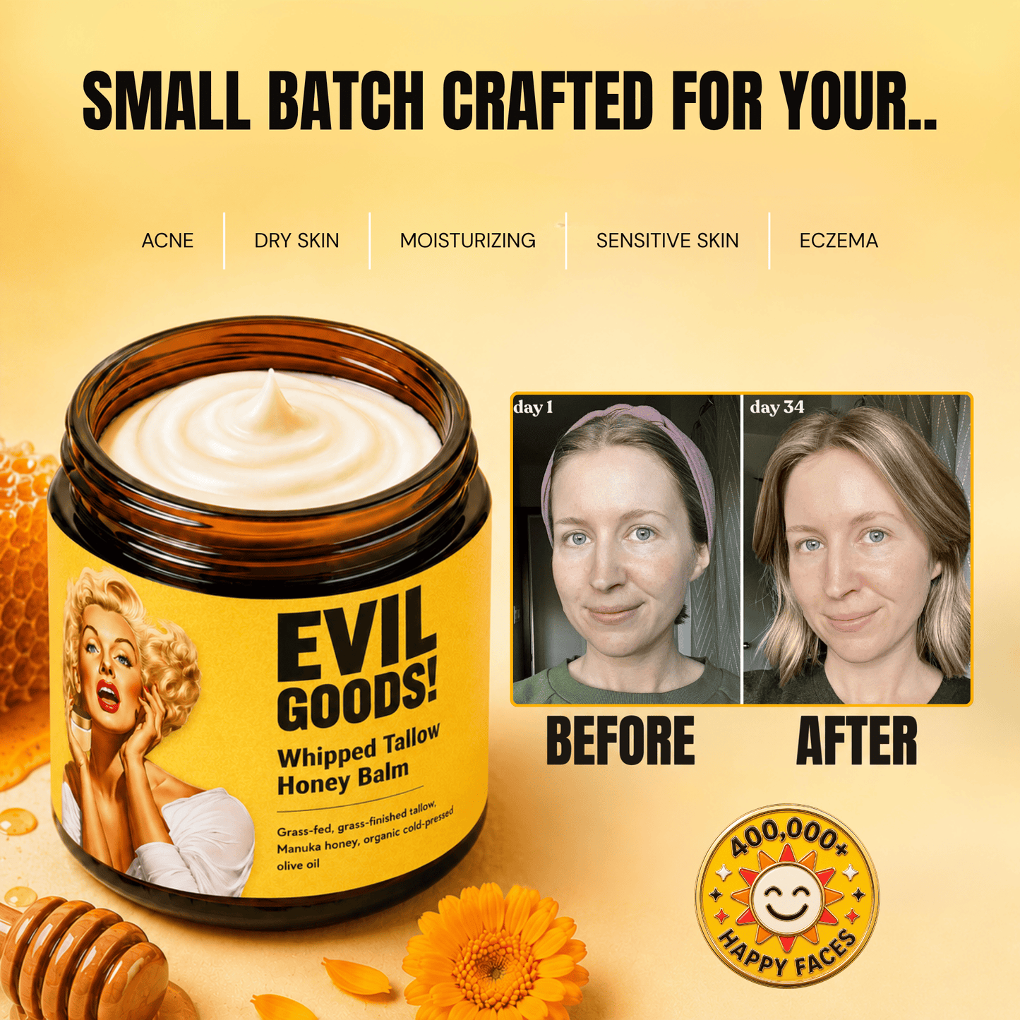 Whipped Tallow & Manuka Honey Moisturizer Evil Goods