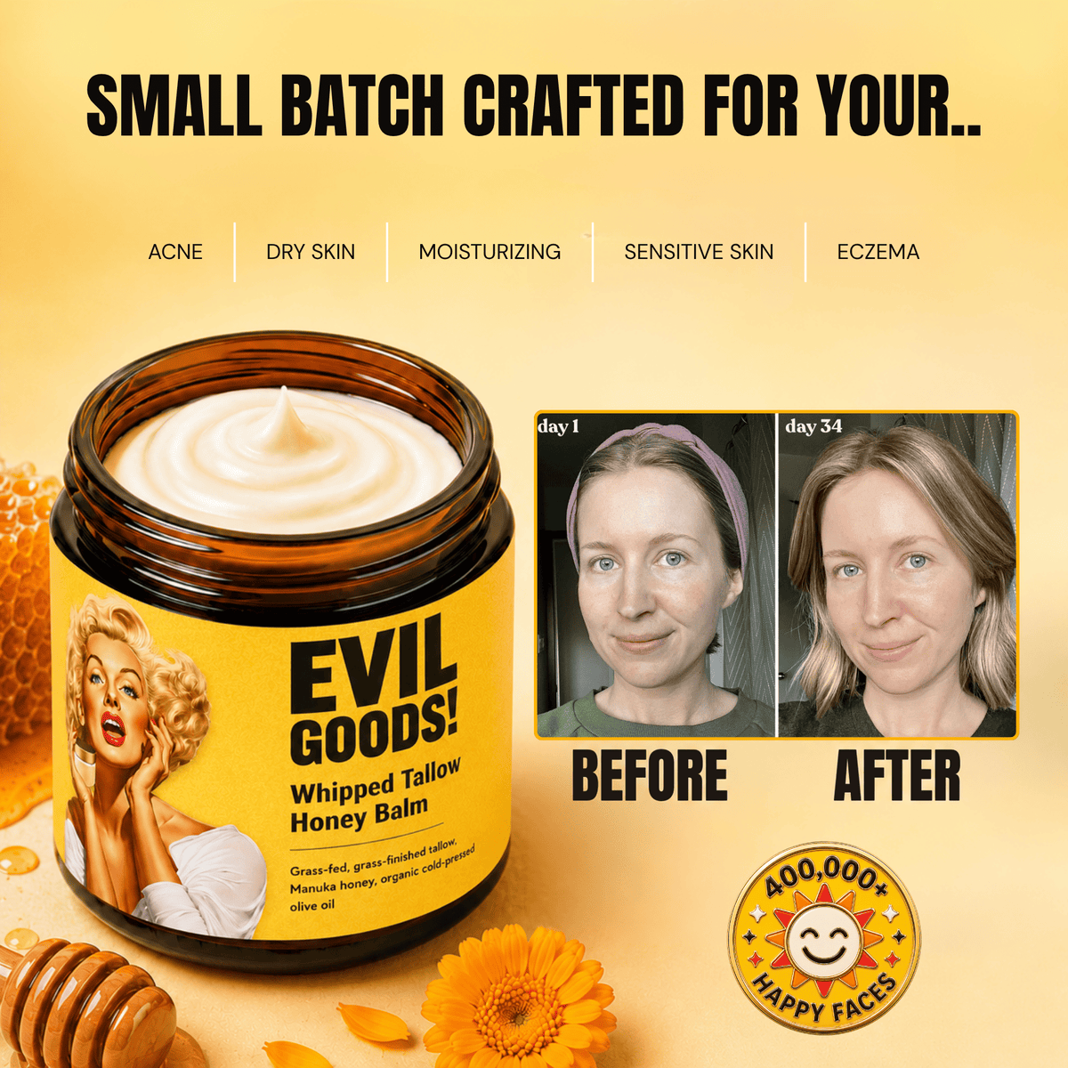 Whipped Tallow & Manuka Honey Moisturizer Evil Goods