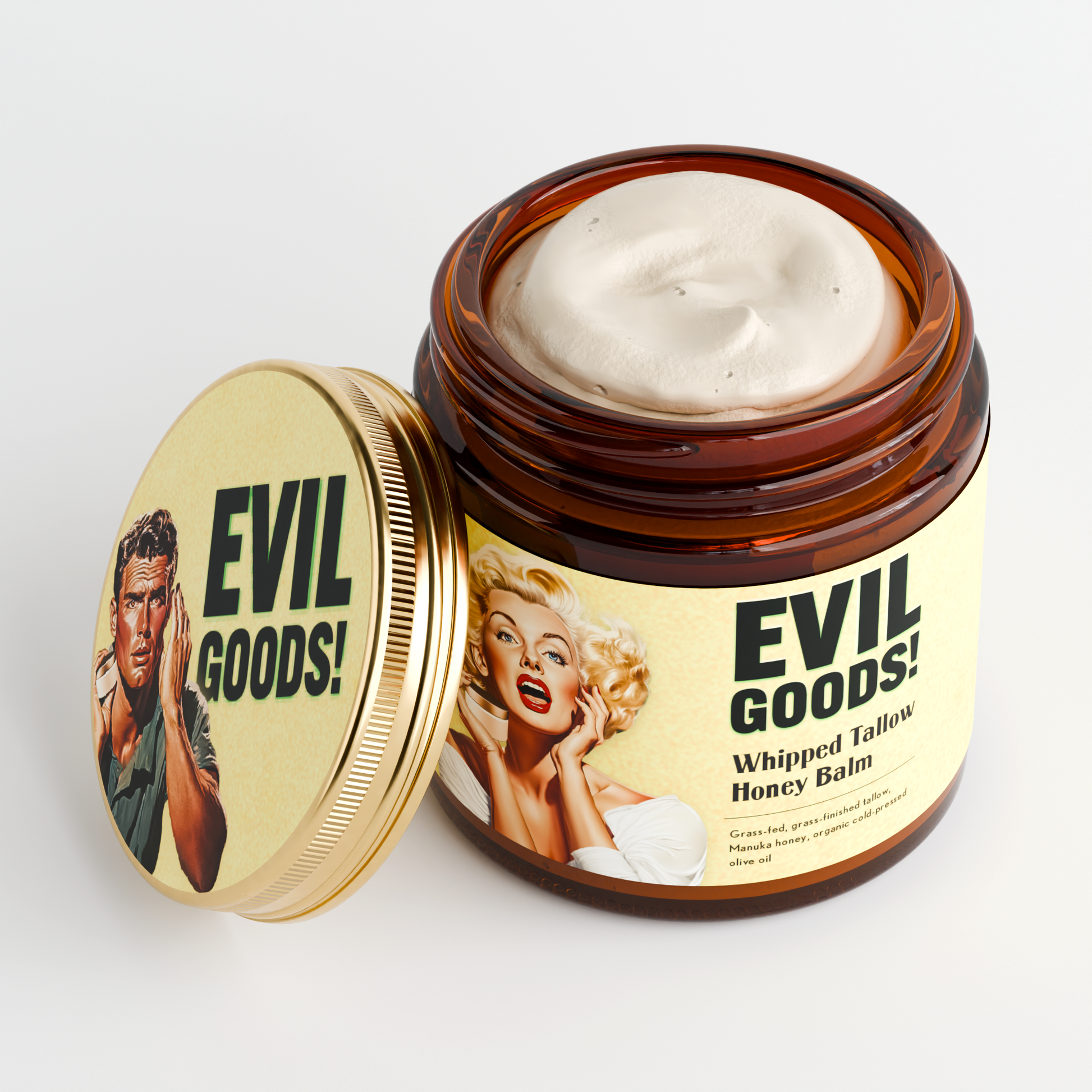 Whipped Tallow & Manuka Honey Moisturizer World’s Best Beef Tallow Balm Unscented