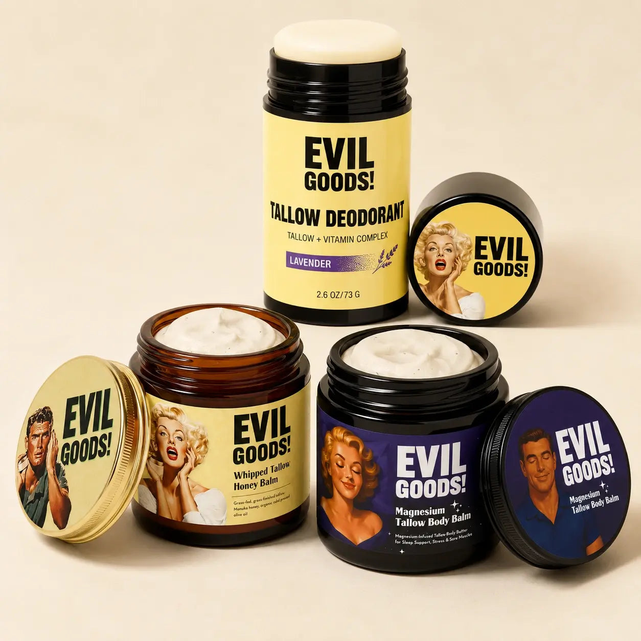 Whipped Tallow, Magnesium & DEO Bundle EVIL GOODS
